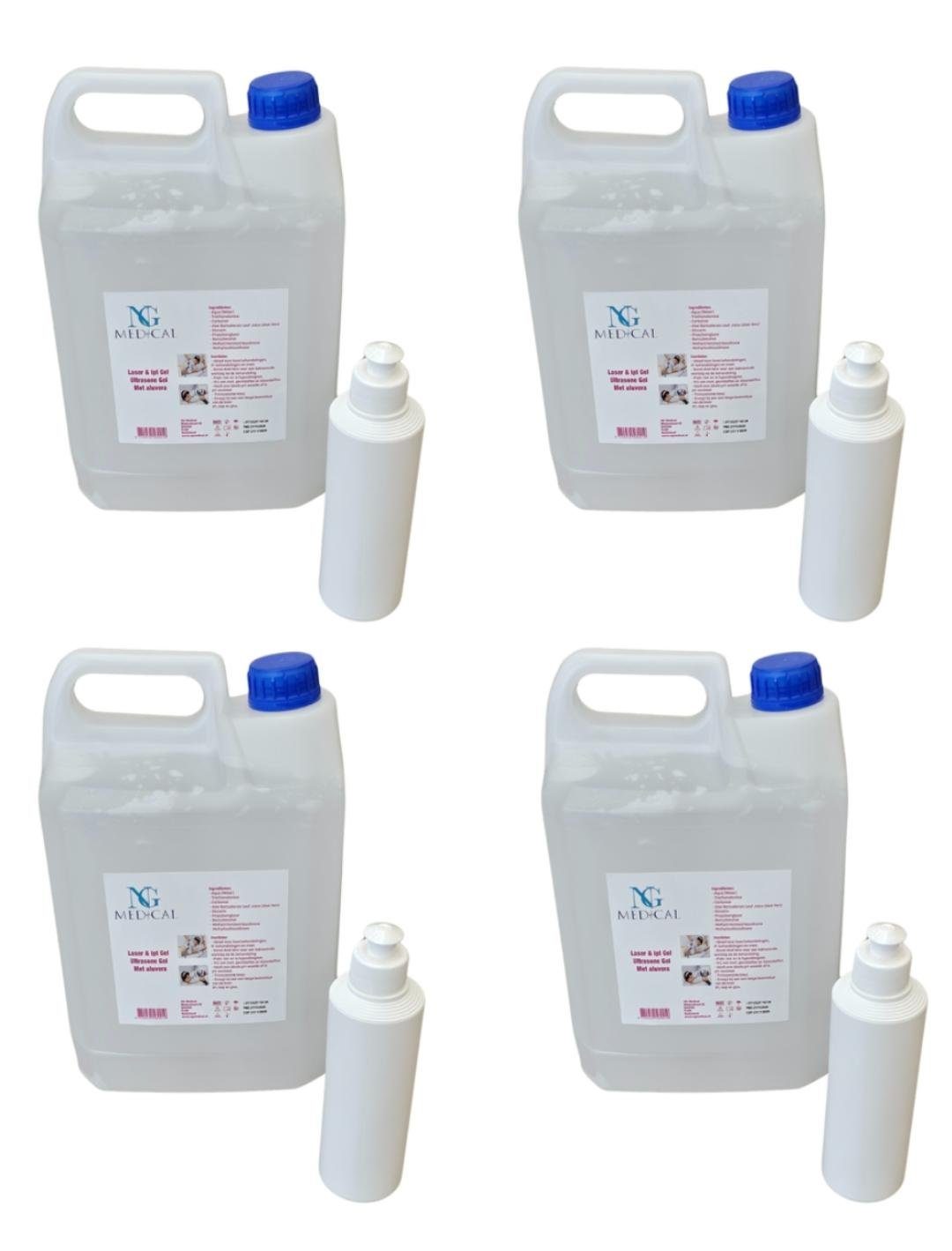 Laser & IPL Gel | Ultrasound Gel | Contact Gel | Diode Laser Gel - 20 Liter (4 x 5 Liter) - BeautyPlein