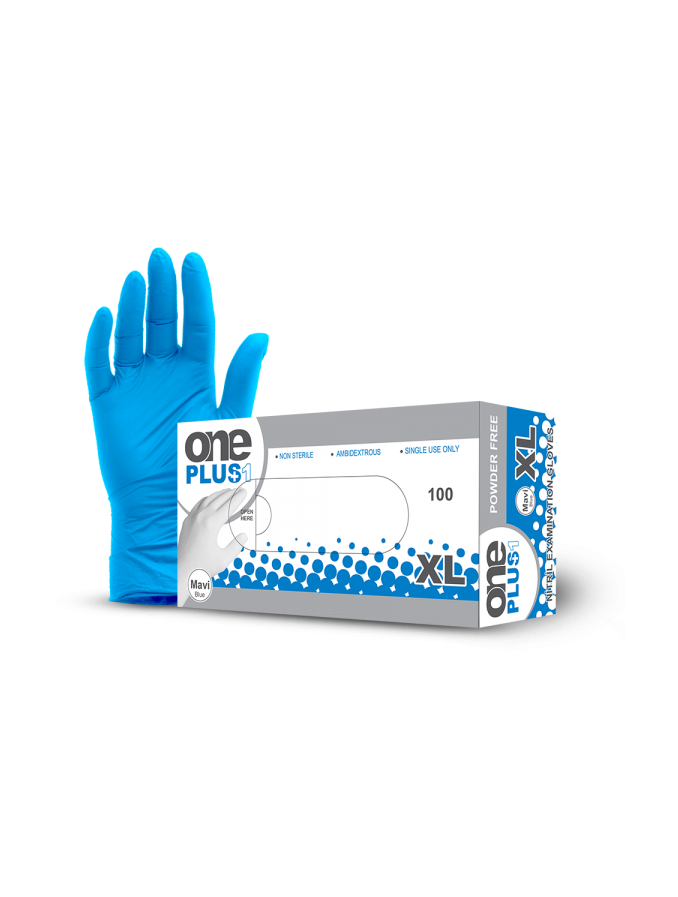 Nitril Handschoenen: Poedervrij in Blauw 100 stuks in doos. - Maat M - BeautyPlein